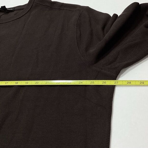 Banana Republic Men's Brown Shirt Textured Double Knit Crew Long Sleeve XXl NWT - Picture 9 of 9
